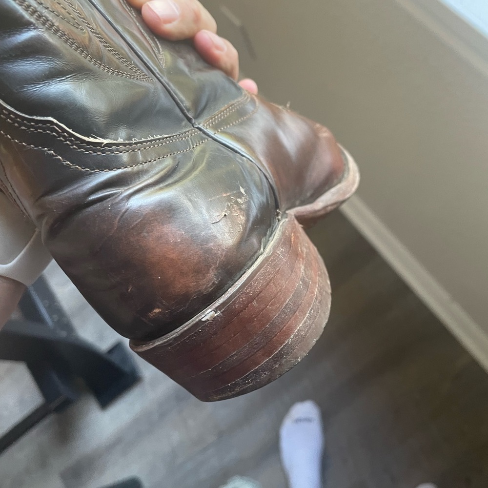 Buffalo David Bitton Brown Leather Western Cowboy Boots - Picture 15 of 16